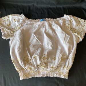 CeCe cream and gold with beautiful embroidered trim